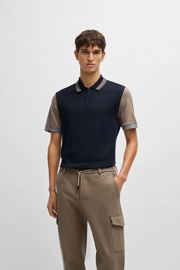 ΜΠΛΟΥΖΑ CAMEL SILK BOSS - 404 ΜΠΛΕ